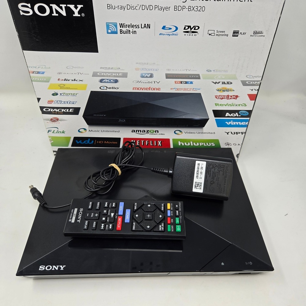 Sony BDP-BX320 Blu-ray DVD Player Built-in WiFi Streaming Netflix HDMI Black